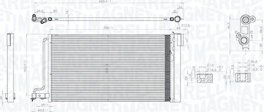 Magneti Marelli 350203796000 - Condensatore, Climatizzatore www.autoricambi360.it