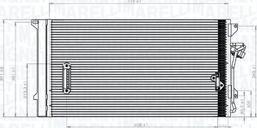 Magneti Marelli 350203743000 - Condensatore, Climatizzatore www.autoricambi360.it