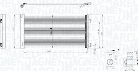 Magneti Marelli 350203747000 - Condensatore, Climatizzatore www.autoricambi360.it