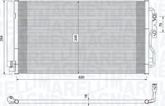 Magneti Marelli 350203751000 - Condensatore, Climatizzatore www.autoricambi360.it