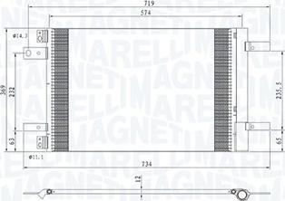 Magneti Marelli 350203766000 - Condensatore, Climatizzatore www.autoricambi360.it