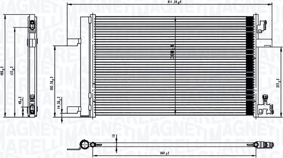 Magneti Marelli 350203760000 - Condensatore, Climatizzatore www.autoricambi360.it