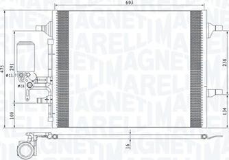 Magneti Marelli 350203789000 - Condensatore, Climatizzatore www.autoricambi360.it