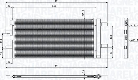 Magneti Marelli 350203786000 - Condensatore, Climatizzatore www.autoricambi360.it