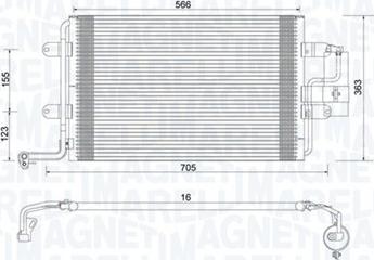 Magneti Marelli 350203735000 - Condensatore, Climatizzatore www.autoricambi360.it