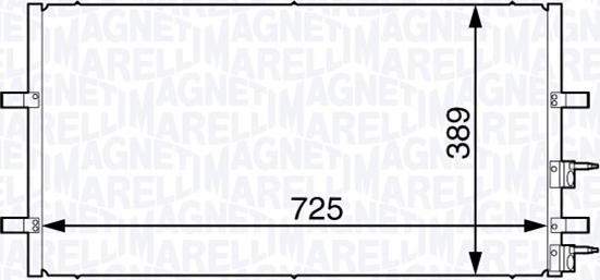 Magneti Marelli 350203730000 - Condensatore, Climatizzatore www.autoricambi360.it