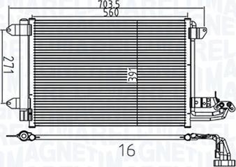 Magneti Marelli 350203737000 - Condensatore, Climatizzatore www.autoricambi360.it