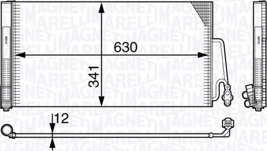 Magneti Marelli 350203722000 - Condensatore, Climatizzatore www.autoricambi360.it