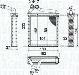 Magneti Marelli 350218442000 - Scambiatore calore, Riscaldamento abitacolo www.autoricambi360.it
