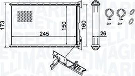 Magneti Marelli 350218455000 - Scambiatore calore, Riscaldamento abitacolo www.autoricambi360.it