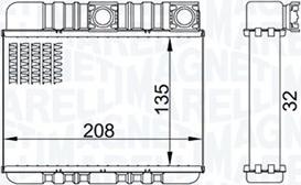 Magneti Marelli 350218469000 - Scambiatore calore, Riscaldamento abitacolo www.autoricambi360.it
