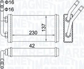 Magneti Marelli 350218406000 - Scambiatore calore, Riscaldamento abitacolo www.autoricambi360.it