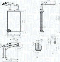 Magneti Marelli 350218483000 - Scambiatore calore, Riscaldamento abitacolo www.autoricambi360.it