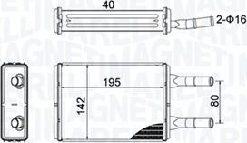 Magneti Marelli 350218476000 - Scambiatore calore, Riscaldamento abitacolo www.autoricambi360.it