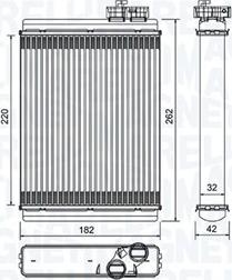 Magneti Marelli 350218471000 - Scambiatore calore, Riscaldamento abitacolo www.autoricambi360.it