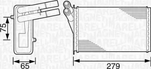 Magneti Marelli 350218220000 - Scambiatore calore, Riscaldamento abitacolo www.autoricambi360.it