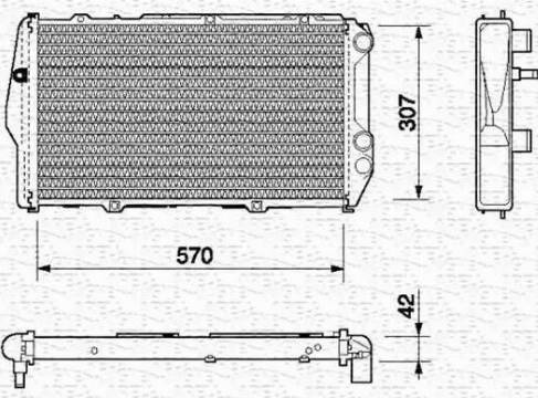 Magneti Marelli 350213402000 - Radiatore, Raffreddamento motore www.autoricambi360.it