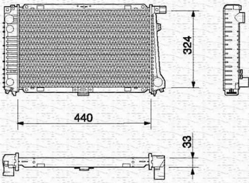 Magneti Marelli 350213695000 - Radiatore, Raffreddamento motore www.autoricambi360.it