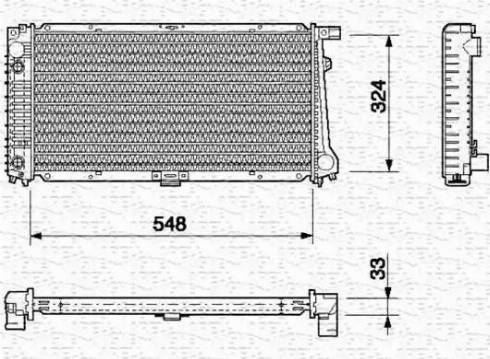 Magneti Marelli 350213698000 - Radiatore, Raffreddamento motore www.autoricambi360.it