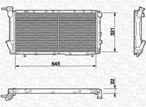 Magneti Marelli 350213643000 - Radiatore, Raffreddamento motore www.autoricambi360.it