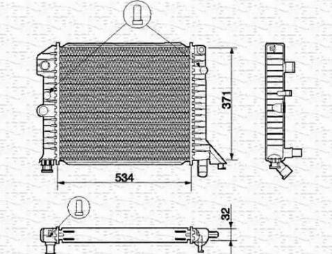 Magneti Marelli 350213663000 - Radiatore, Raffreddamento motore www.autoricambi360.it