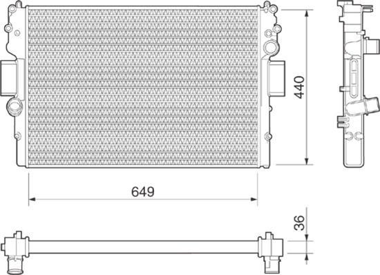 Magneti Marelli 350213015000 - Radiatore, Raffreddamento motore www.autoricambi360.it