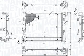 Magneti Marelli 350213022100 - Radiatore, Raffreddamento motore www.autoricambi360.it