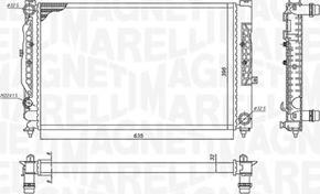 Magneti Marelli 350213199900 - Radiatore, Raffreddamento motore www.autoricambi360.it
