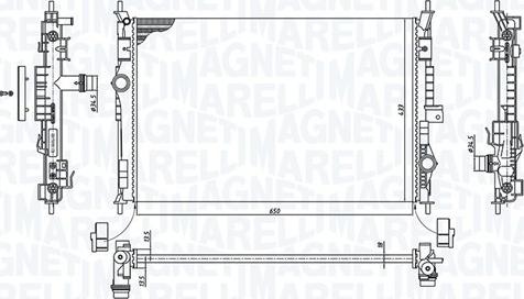Magneti Marelli 350213199600 - Radiatore, Raffreddamento motore www.autoricambi360.it