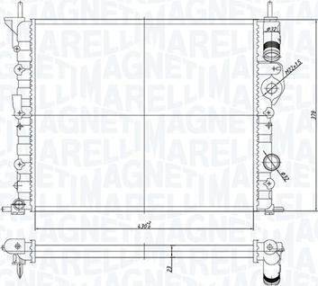 Magneti Marelli 350213194700 - Radiatore, Raffreddamento motore www.autoricambi360.it