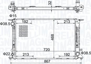 Magneti Marelli 350213195800 - Radiatore, Raffreddamento motore www.autoricambi360.it