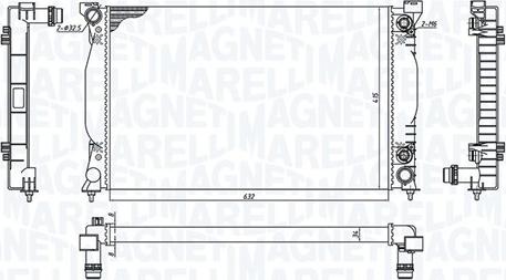 Magneti Marelli 350213196500 - Radiatore, Raffreddamento motore www.autoricambi360.it