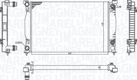 Magneti Marelli 350213196600 - Radiatore, Raffreddamento motore www.autoricambi360.it