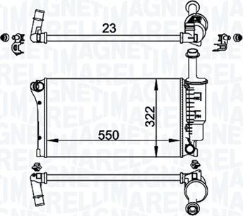 Magneti Marelli 350213196200 - Radiatore, Raffreddamento motore www.autoricambi360.it