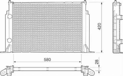 Magneti Marelli 350213190000 - Radiatore, Raffreddamento motore www.autoricambi360.it