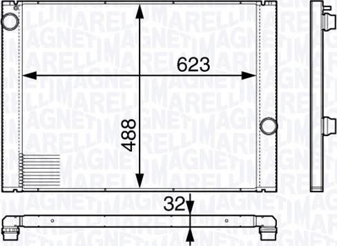 Magneti Marelli 350213142900 - Radiatore, Raffreddamento motore www.autoricambi360.it