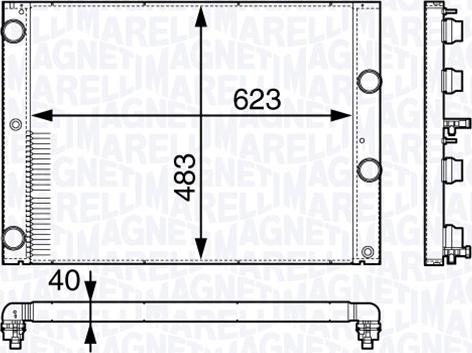 Magneti Marelli 350213142800 - Radiatore, Raffreddamento motore www.autoricambi360.it
