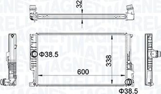 Magneti Marelli 350213159600 - Radiatore, Raffreddamento motore www.autoricambi360.it