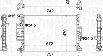 Magneti Marelli 350213155300 - Radiatore, Raffreddamento motore www.autoricambi360.it