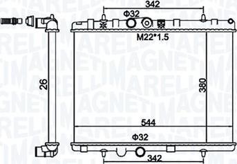 Magneti Marelli 350213156100 - Radiatore, Raffreddamento motore www.autoricambi360.it
