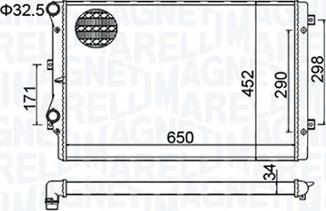 Magneti Marelli 350213157800 - Radiatore, Raffreddamento motore www.autoricambi360.it