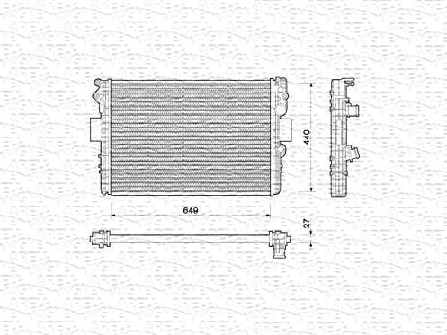 Magneti Marelli 350213169000 - Radiatore, Raffreddamento motore www.autoricambi360.it