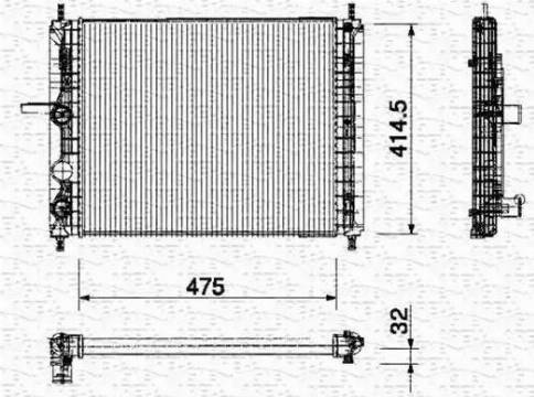 Magneti Marelli 350213164000 - Radiatore, Raffreddamento motore www.autoricambi360.it
