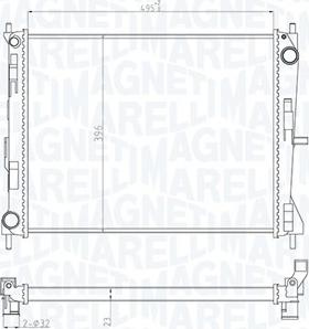 Magneti Marelli 350213165300 - Radiatore, Raffreddamento motore www.autoricambi360.it