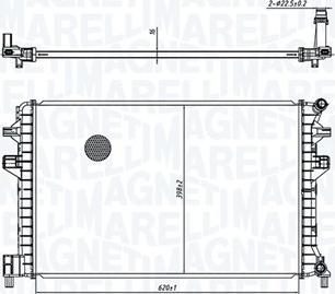 Magneti Marelli 350213166300 - Radiatore, Raffreddamento motore www.autoricambi360.it