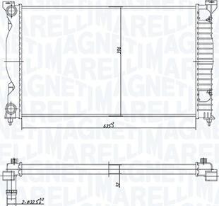 Magneti Marelli 350213168200 - Radiatore, Raffreddamento motore www.autoricambi360.it