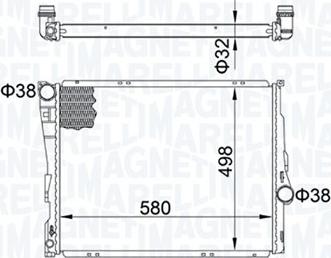 Magneti Marelli 350213163600 - Radiatore, Raffreddamento motore www.autoricambi360.it