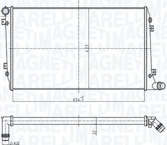 Magneti Marelli 350213167300 - Radiatore, Raffreddamento motore www.autoricambi360.it