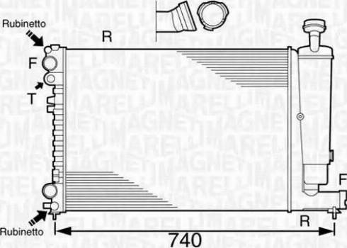 Magneti Marelli 350213102500 - Radiatore, Raffreddamento motore www.autoricambi360.it