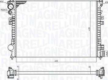Magneti Marelli 350213102700 - Radiatore, Raffreddamento motore www.autoricambi360.it